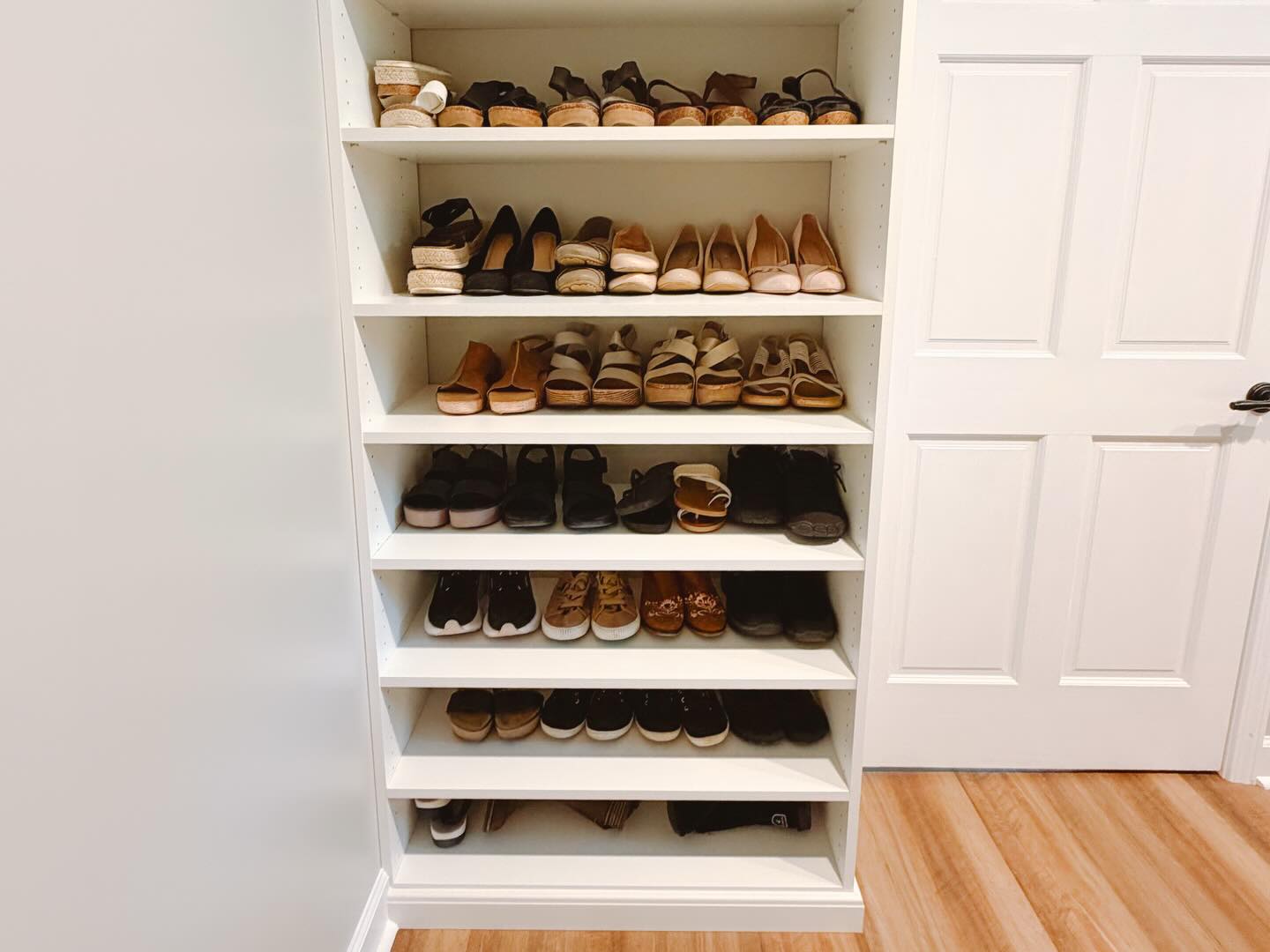 Custom shoe shelf detail
